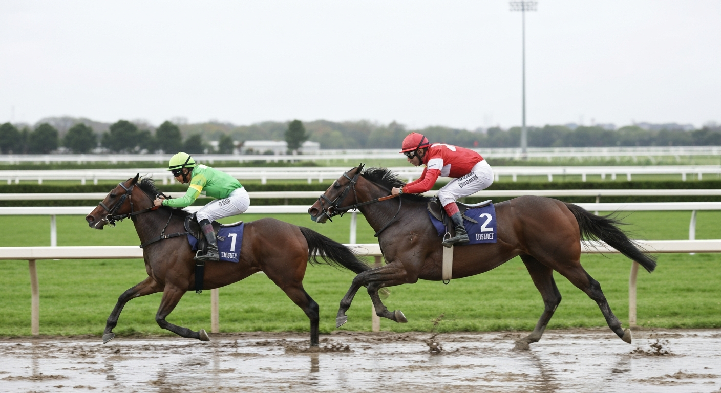 Mine That Bird winning the 2009 Kentucky Derby at 50-to-1 odds, ridden by Calvin Borel.