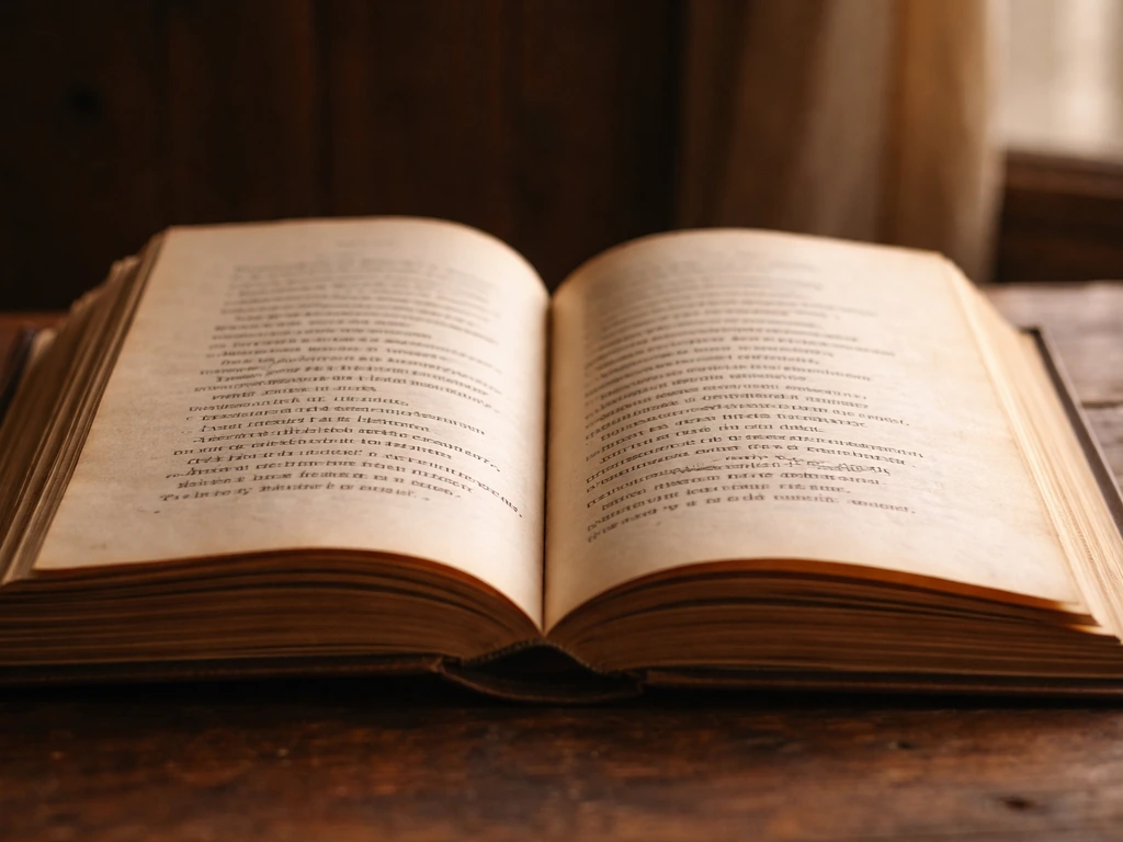 Open antique poetry book on a wooden table with legible classic verse lines.